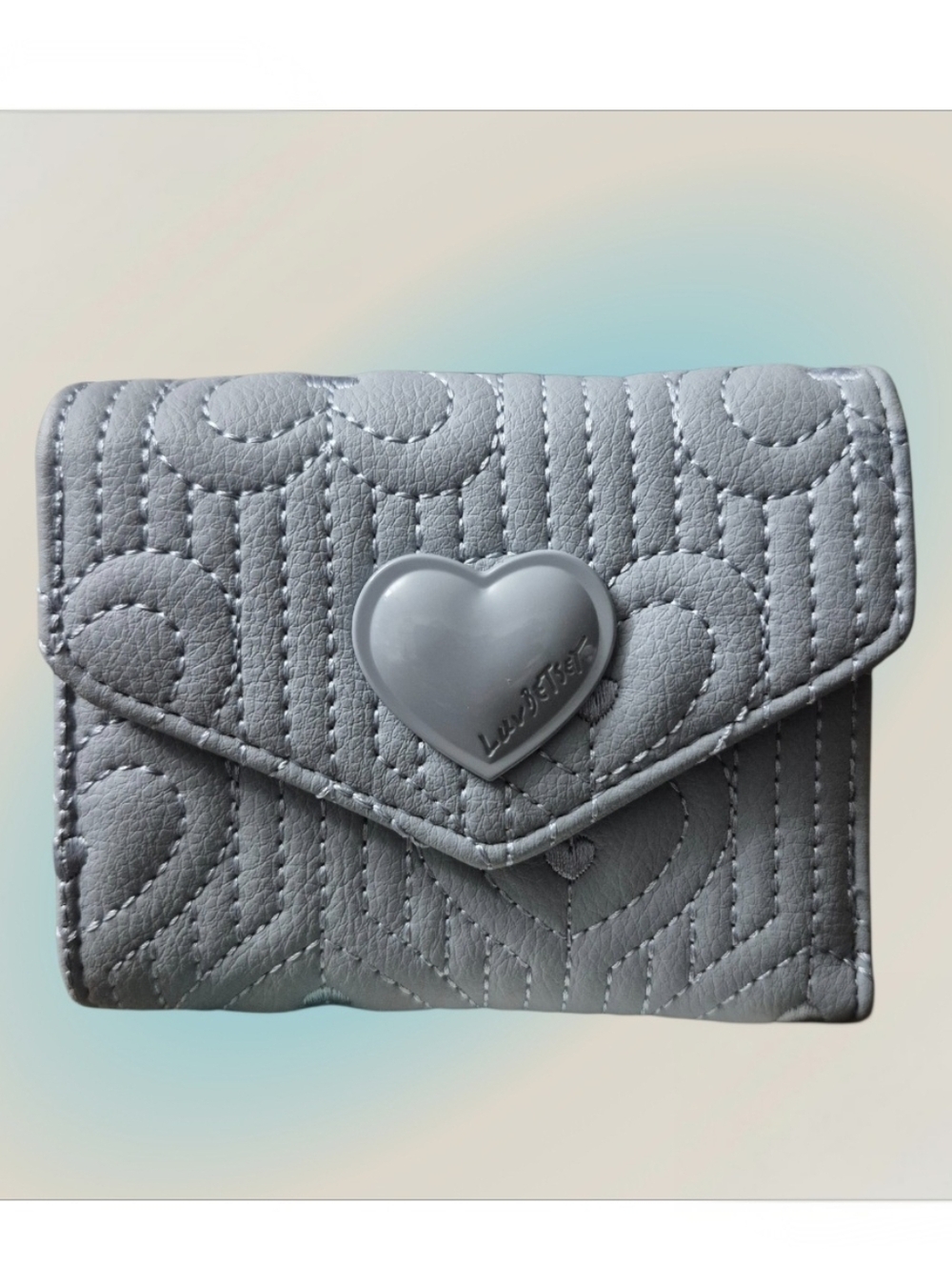 💰Luv Betsey Heart-Quilted Wallet By Betsey Johnson Powder Blue
